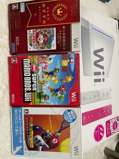 Wii本体と、ソフト3本