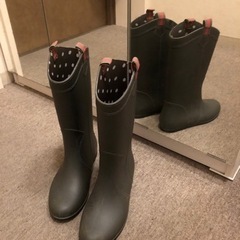 カーキの長靴&16本骨傘未使用