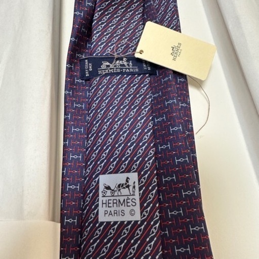 【新品・未使用】HERMES エルメス シルクツイルタイ ツイルビー 8cm 《Hジャンボ》