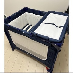 美品⭐︎ KATOJI(カトージ)の【ポータブルベビーベッド お...