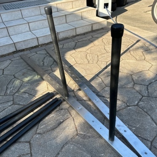 折りたたみカヤックや軽量カヤックの収納に使ってました支柱とバーのセット！　軽量カヤックの収納に最適！