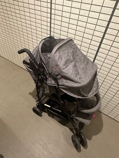 【数回使用】日本育児 kinderwagon DUOシティHOPII グレーデニム