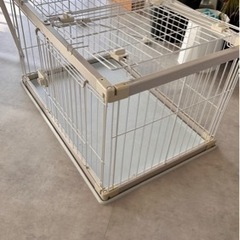 アイリスオーヤマ ウッディサークル ホワイト 小型犬用 幅97.5×奥行66.5×高さ55.5cmの画像