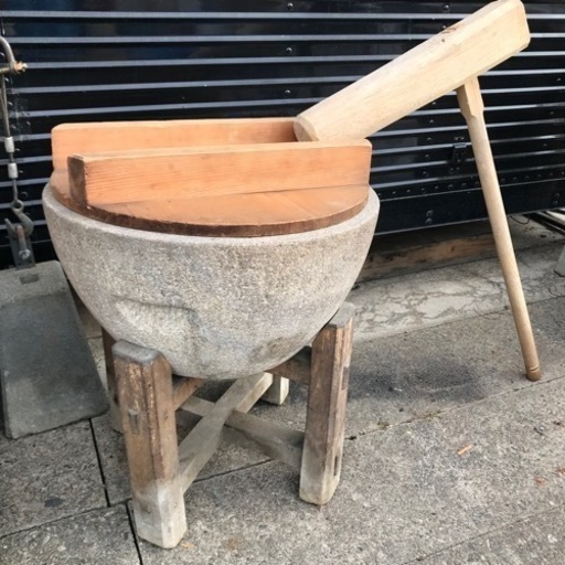 【決まりました】石臼　餅つきセット