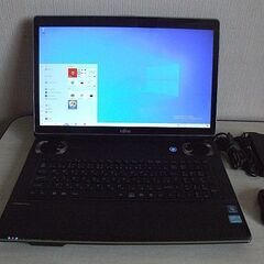 高速SSD240GB搭載＋HDD750GB　大画面17.3型フルHD　第二世代 Core i7 2670QM 8GB　FMV LIFEBOOK NH77/ED　ノートパソコン　(難あり) 　(4094)