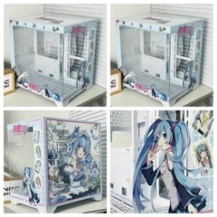 PCケース　白　ガラス　パソコンケース　未使用 