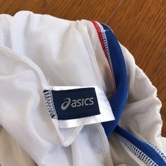 アシックス　ハーフパンツ  白　メンズ　Lの画像