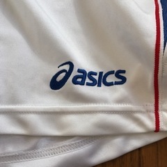 アシックス　ハーフパンツ  白　メンズ　Lの画像