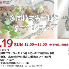 多肉植物の寄せ植えを楽しむ　
