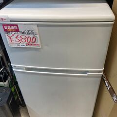☆中古￥5,800！U-ING　88㍑2ドア冷蔵庫　家電　2014年製　UR-D90F型　幅48㎝ｘ奥行50㎝ｘ高さ86㎝　【BK023】