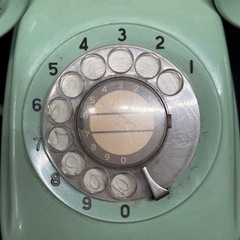 レトロ‼️アンティーク 緑電話の画像