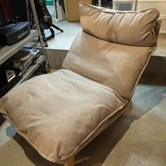 ✨🔔期間限定🔥ジモティー特別価格🔔✨美品！無印良品 MUJI オーク材 ハイバックリクライニングソファ 1シーターの画像