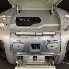 【REGASTOCK江東店】 Qriom 山善 CDラジオカセットレコーダー YCD-C600 2020年製の画像