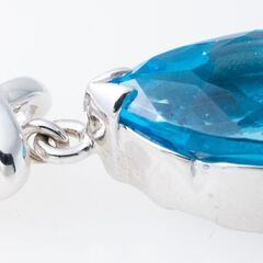 K18WG ブルートパーズ・ダイヤモンド ペンダント 品番p22-96の画像