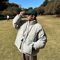 nugu マルチポケットダウン グレーL