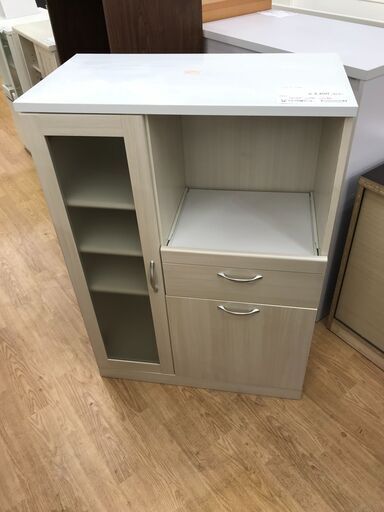 ★ジモティ割あり★ ニトリ レンジ台 ホワイト H105×W75×D40 クリーニング済み KJ3461