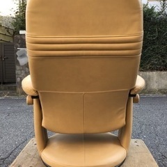 中古　domani  ドマーニ　リクライニング回転式ソファ　ベージュ系色の画像