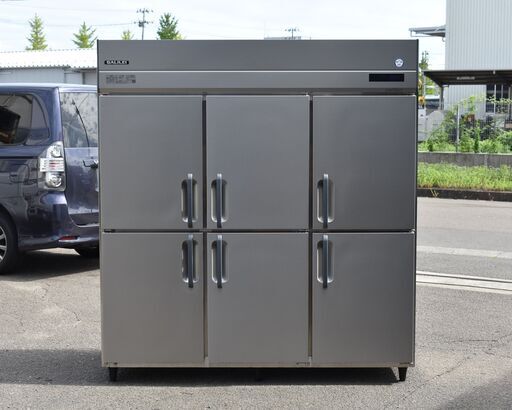 ≪yt958ジ≫ フクシマガリレイ 業務用冷蔵庫 GRD-180RM 2021年製造 AC100V 6ドア 幅180 簡易動作確認済 匂いあり 現状品 50827-07