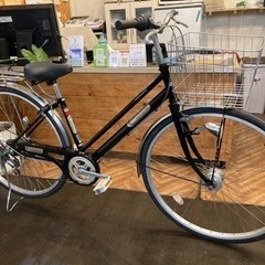 LEDオートライト】6段変速 27インチ自転車 ブラック