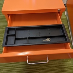 3段デスクワゴン オレンジ（1）の画像