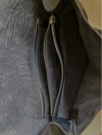 【美品】HIROFU 本革 ハンドバッグ  セミショルダーバッグ  ネイビーブラック