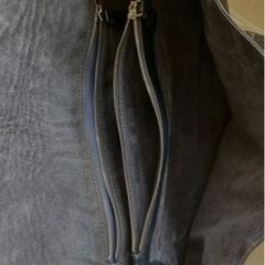 【美品】HIROFU 本革 ハンドバッグ  セミショルダーバッグ  ネイビーブラックの画像