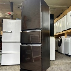 札幌引取り歓迎 美品 20年製 三菱 MITSUBISHI 272L 3ドア冷凍冷蔵庫 MR-CX27E-BR グロッシーブラウン