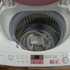 【店頭受け渡し】　SHARP　全自動洗濯機 6.0kg　ES-GE6A-P　2017年製　中古品　￥9,680の画像