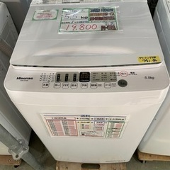 配達可【洗濯機】【ハイセンス】5.5k 2022年製★6ヶ月保証クリーニング済み【管理番号10811】