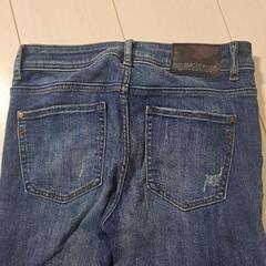 ZARA　デニム　ジーンズ　34　ダメージ　160の画像