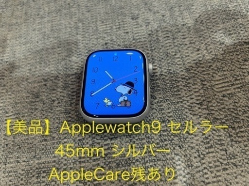 Apple Watch 9 セルラー　45mm シルバー　AppleCare残有