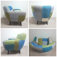 Francfranc ナビア パッチワーク シングルソファ