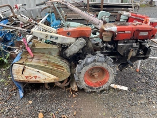 【引取り待ち】【値下げ】昭和レトロ手回し発動機　ヤンマー耕運機　2台