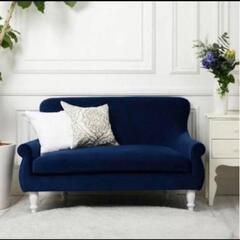 Francfranc ALA SOFA ブルー ベルベット生地 ...