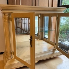 ディスプレイキャビネット(アンティーク)W96 D35 H76の画像
