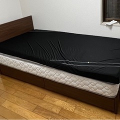 【東京ベッド】シングルサイズ　フレーム　引き出し収納付き