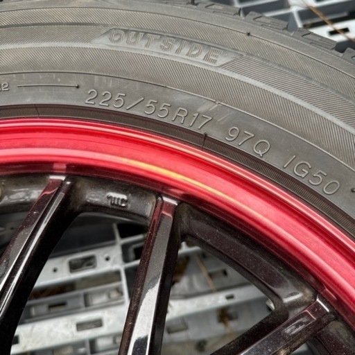 美品　EXPLODE 17インチアルミ・タイヤ4本　225/55/R17