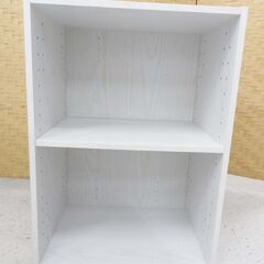 【恵庭】Ⓑカラーボックス　2段　ホワイト　中古品　PayPay支...