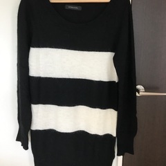 黒白ニット