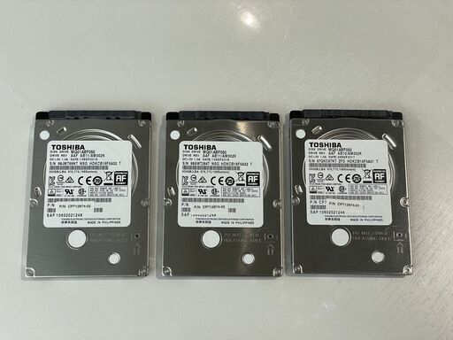 2.5インチHDD 500GB 【3個セット】 SerialATAハードディスク 動作確認済み TOSHIBA MQ01ABF050 x 3