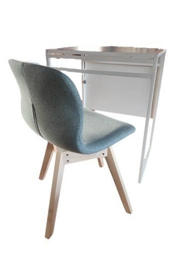 NO.1066 《お値下げ中!!》IKEA ドロップリーフテーブル MUDDUS 回転式椅子セット