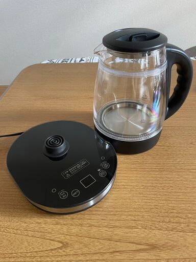 【未使用】電気ケトル（温度調節機能あり、保温機能あり、安全装置あり。45℃調整で粉ミルクにも便利！）