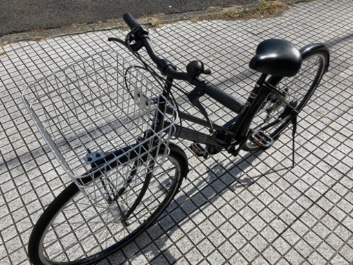 【27インチ自転車】美品❗️6段変速　LEDオートライト付　リヤタイヤ、チューブ、前カゴ新品❗️若林自転車　膳所店　SALE中❗️