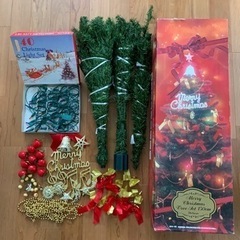 値下げしました。クリスマスツリー150cm  オーナメント ライト付き