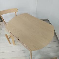 丸テーブルダイニング3点セットの画像