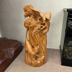 ?岐阜店限定?工芸品 鷹 置物 オブジェ 展示品現状販売