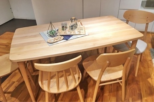【最終お値下げ(予定)】ケユカ/ダイニングテーブルセット/KEYUCA KEYUKA ダイニングテーブルセット