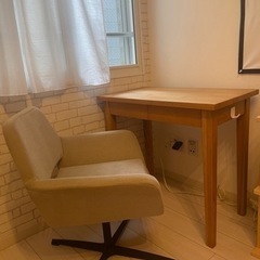 無印良品 学習机 勉強机 と 椅子　セット