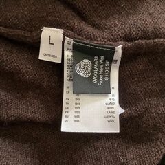 確約済　【値下げ】UNIQLO　V字型セーター 紺色　メンズＬ　ウールの画像