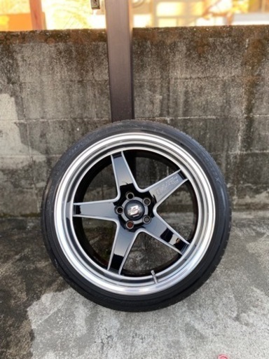 8.5j 5穴PCD100 18インチ  4本セット LENSO D-1SF